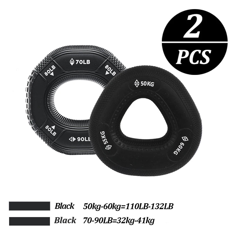 Silicone Adjustable 20-90LB Hand Grip Arm Strength Exercise Gripping Ring Fitness Gym Finger Forearm Trainer Carpal Expander